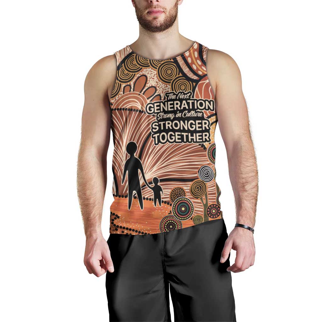 Aboriginal and Torres Strait Islander Children's Day Personalised Men Tank Top The Next Generation Strong in Culture