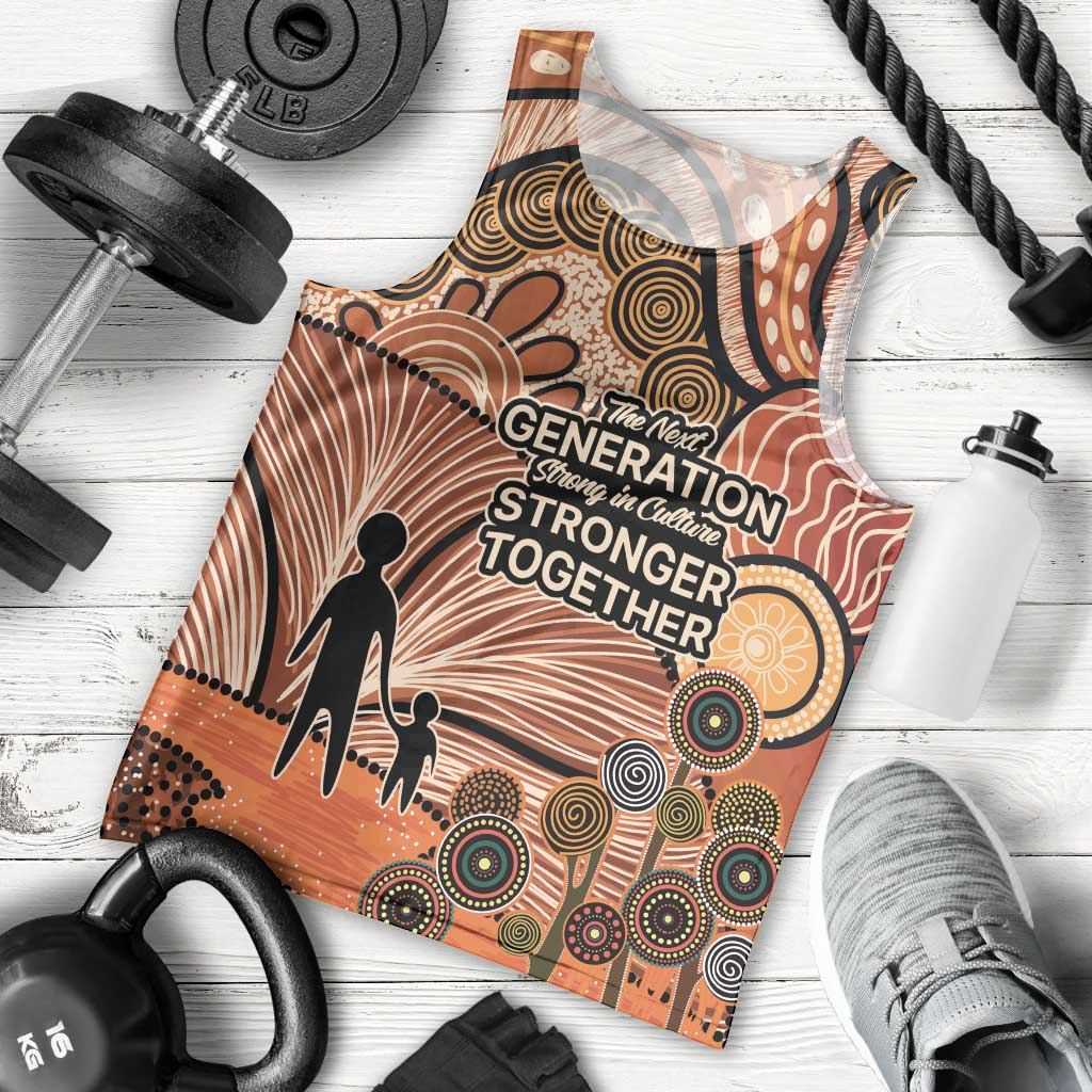 Aboriginal and Torres Strait Islander Children's Day Personalised Men Tank Top The Next Generation Strong in Culture
