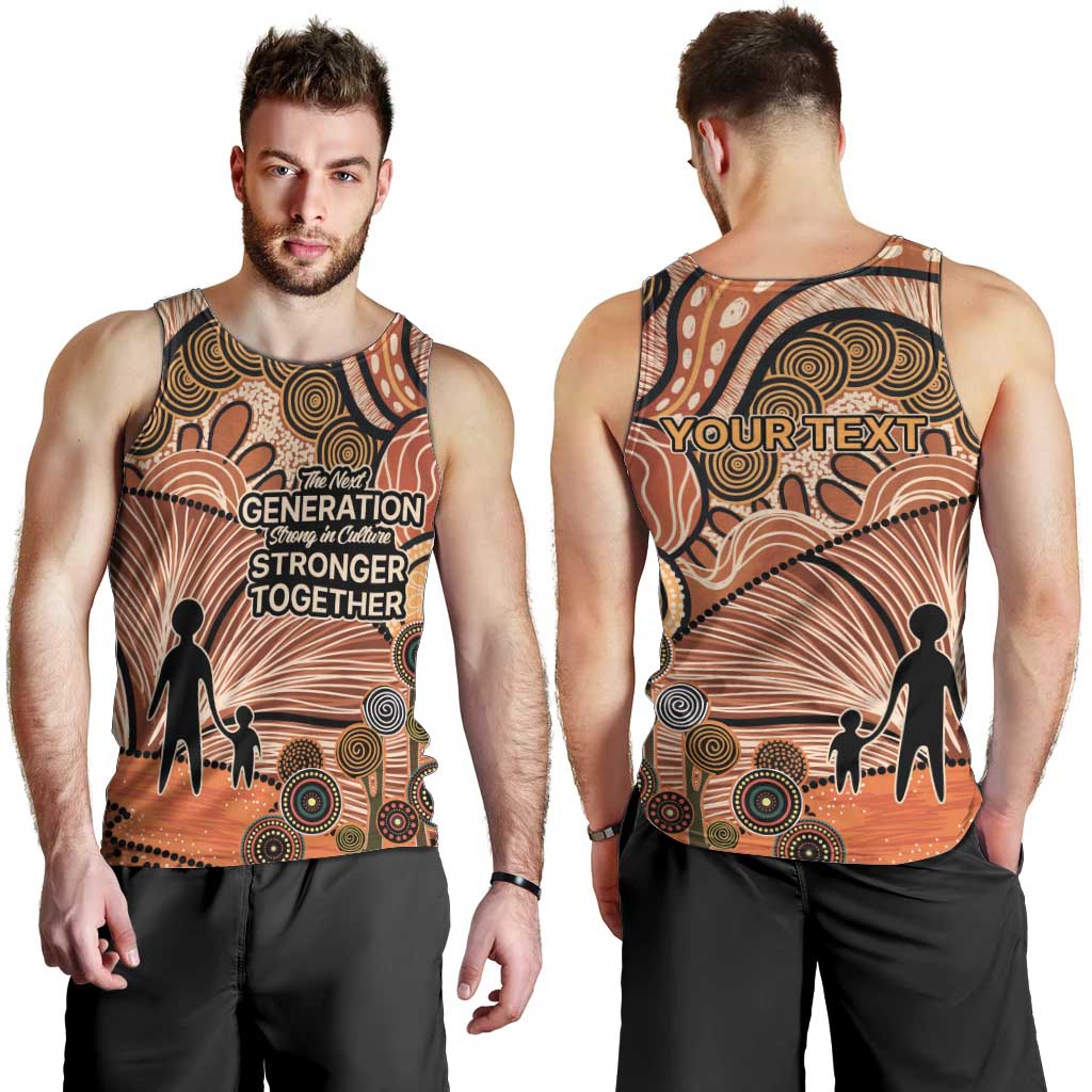Aboriginal and Torres Strait Islander Children's Day Personalised Men Tank Top The Next Generation Strong in Culture