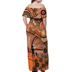 Aboriginal and Torres Strait Islander Children's Day Personalised Off Shoulder Maxi Dress The Next Generation Strong in Culture