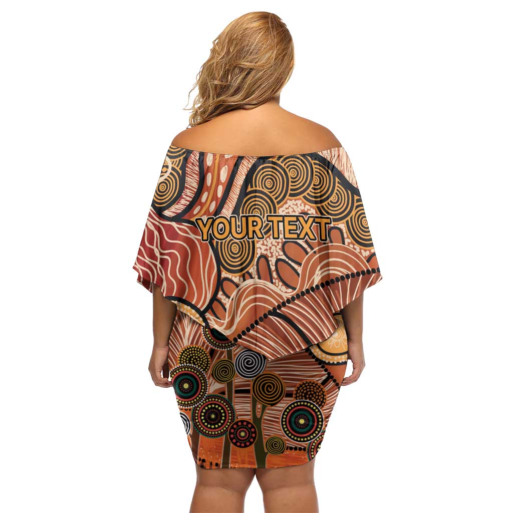 Aboriginal and Torres Strait Islander Children's Day Personalised Off Shoulder Short Dress The Next Generation Strong in Culture