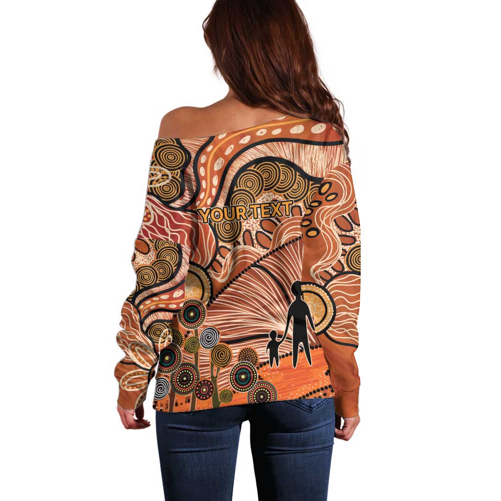 Aboriginal and Torres Strait Islander Children's Day Personalised Off Shoulder Sweater The Next Generation Strong in Culture