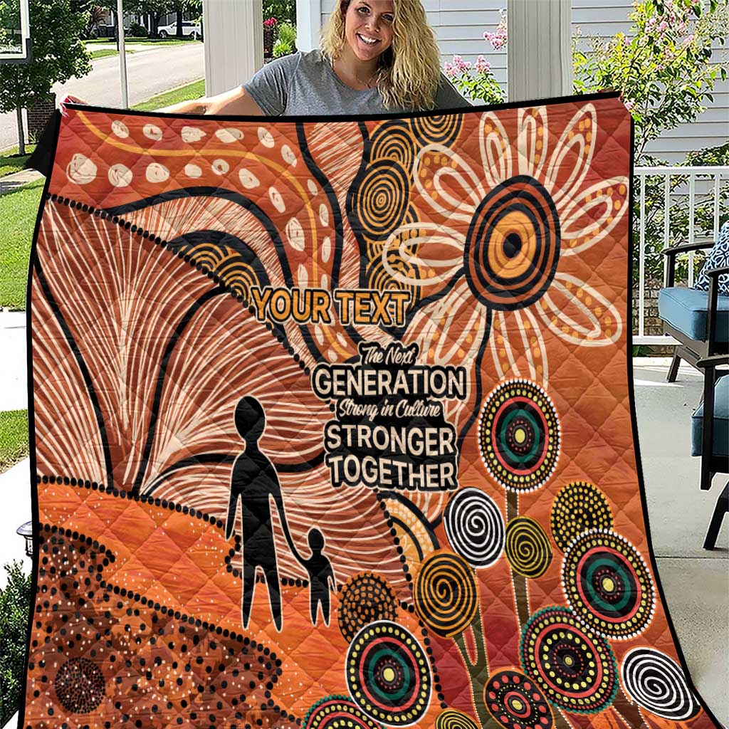 Aboriginal and Torres Strait Islander Children's Day Personalised Quilt The Next Generation Strong in Culture