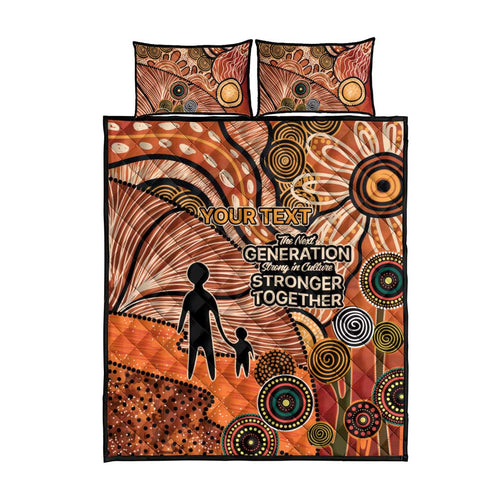 Aboriginal and Torres Strait Islander Children's Day Personalised Quilt Bed Set The Next Generation Strong in Culture