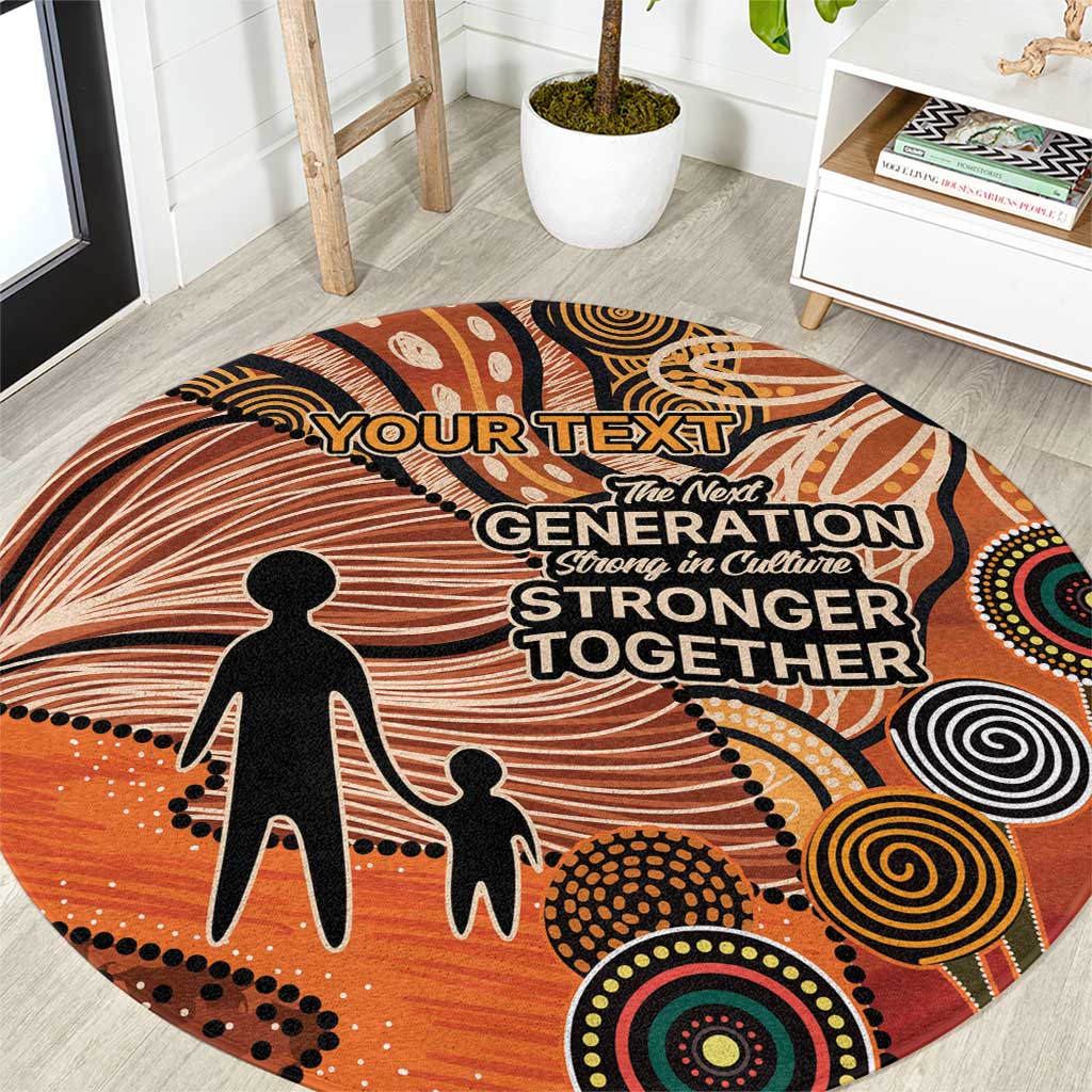 Aboriginal and Torres Strait Islander Children's Day Personalised Round Carpet The Next Generation Strong in Culture