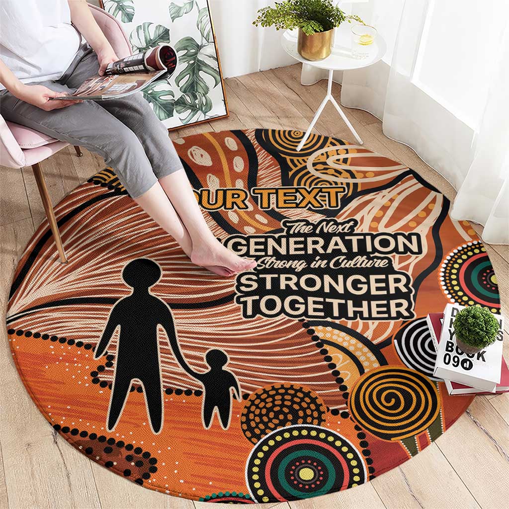Aboriginal and Torres Strait Islander Children's Day Personalised Round Carpet The Next Generation Strong in Culture