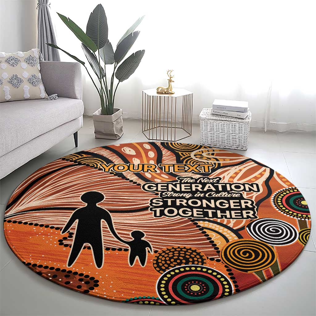 Aboriginal and Torres Strait Islander Children's Day Personalised Round Carpet The Next Generation Strong in Culture