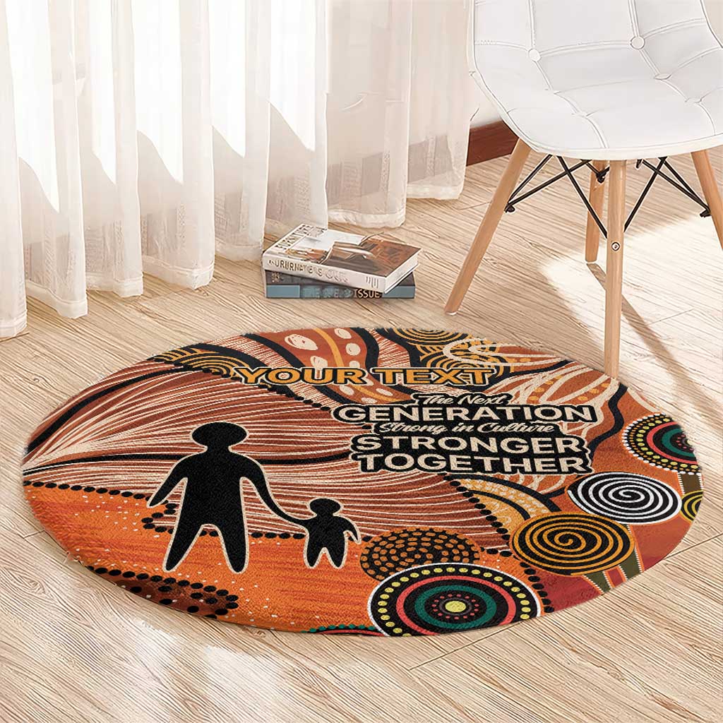 Aboriginal and Torres Strait Islander Children's Day Personalised Round Carpet The Next Generation Strong in Culture