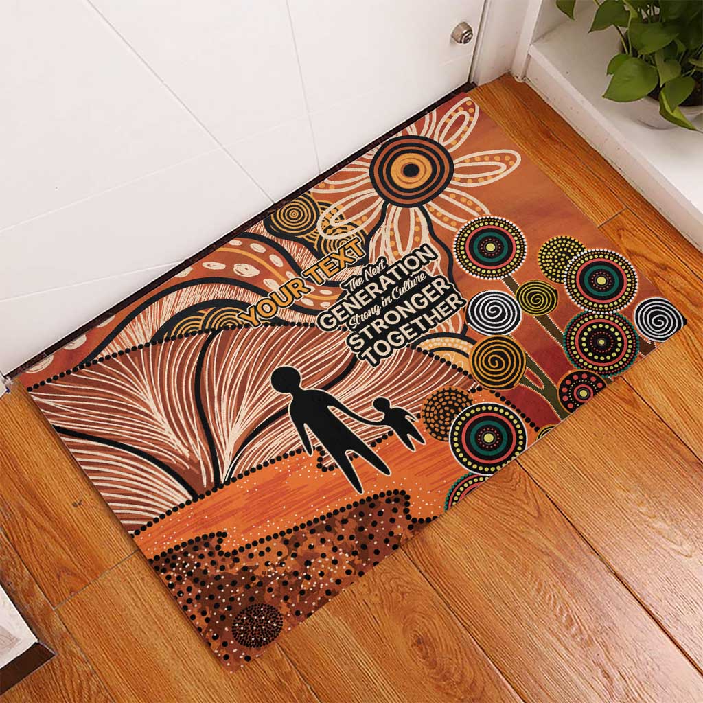 Aboriginal and Torres Strait Islander Children's Day Personalised Rubber Doormat The Next Generation Strong in Culture