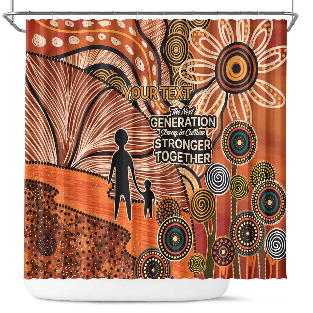 Aboriginal and Torres Strait Islander Children's Day Personalised Shower Curtain The Next Generation Strong in Culture
