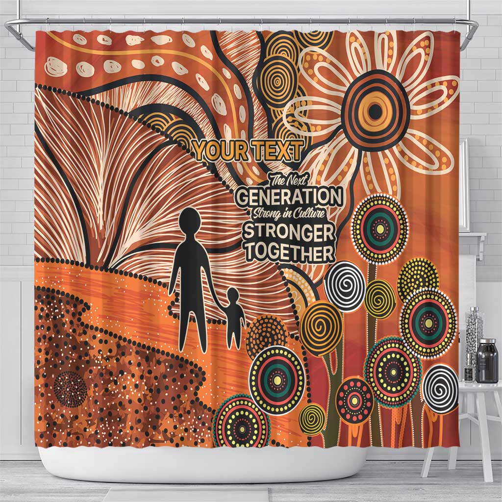 Aboriginal and Torres Strait Islander Children's Day Personalised Shower Curtain The Next Generation Strong in Culture