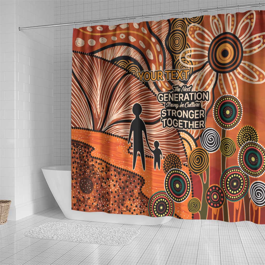 Aboriginal and Torres Strait Islander Children's Day Personalised Shower Curtain The Next Generation Strong in Culture