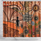 Aboriginal and Torres Strait Islander Children's Day Personalised Shower Curtain The Next Generation Strong in Culture