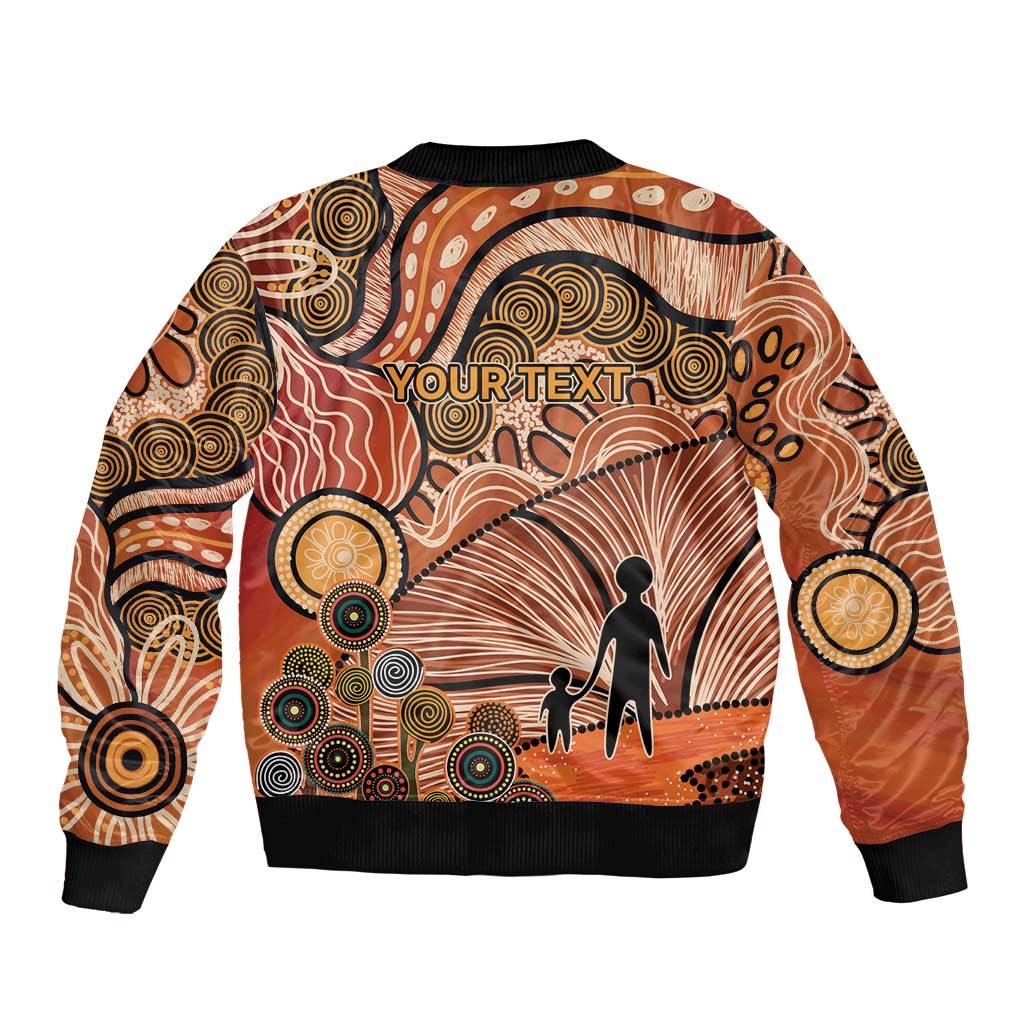 Aboriginal and Torres Strait Islander Children's Day Personalised Sleeve Zip Bomber Jacket The Next Generation Strong in Culture