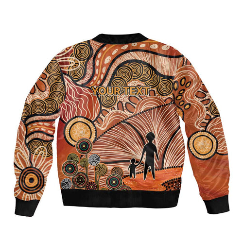Aboriginal and Torres Strait Islander Children's Day Personalised Sleeve Zip Bomber Jacket The Next Generation Strong in Culture