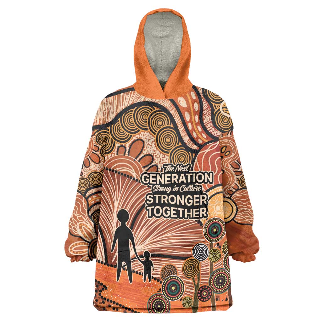 Aboriginal and Torres Strait Islander Children's Day Personalised Wearable Blanket Hoodie The Next Generation Strong in Culture