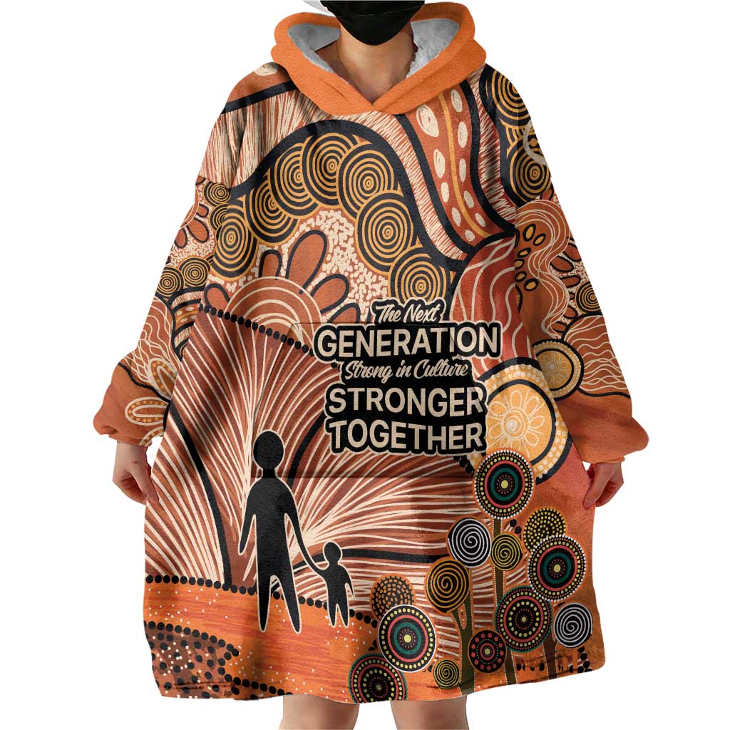 Aboriginal and Torres Strait Islander Children's Day Personalised Wearable Blanket Hoodie The Next Generation Strong in Culture