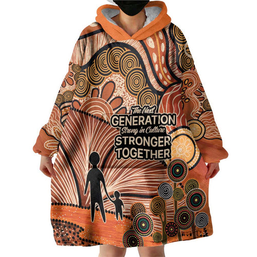 Aboriginal and Torres Strait Islander Children's Day Personalised Wearable Blanket Hoodie The Next Generation Strong in Culture