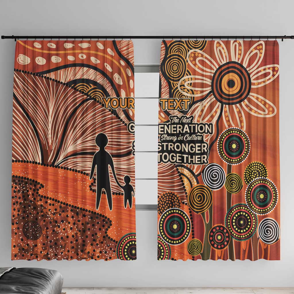 Aboriginal and Torres Strait Islander Children's Day Personalised Window Curtain The Next Generation Strong in Culture