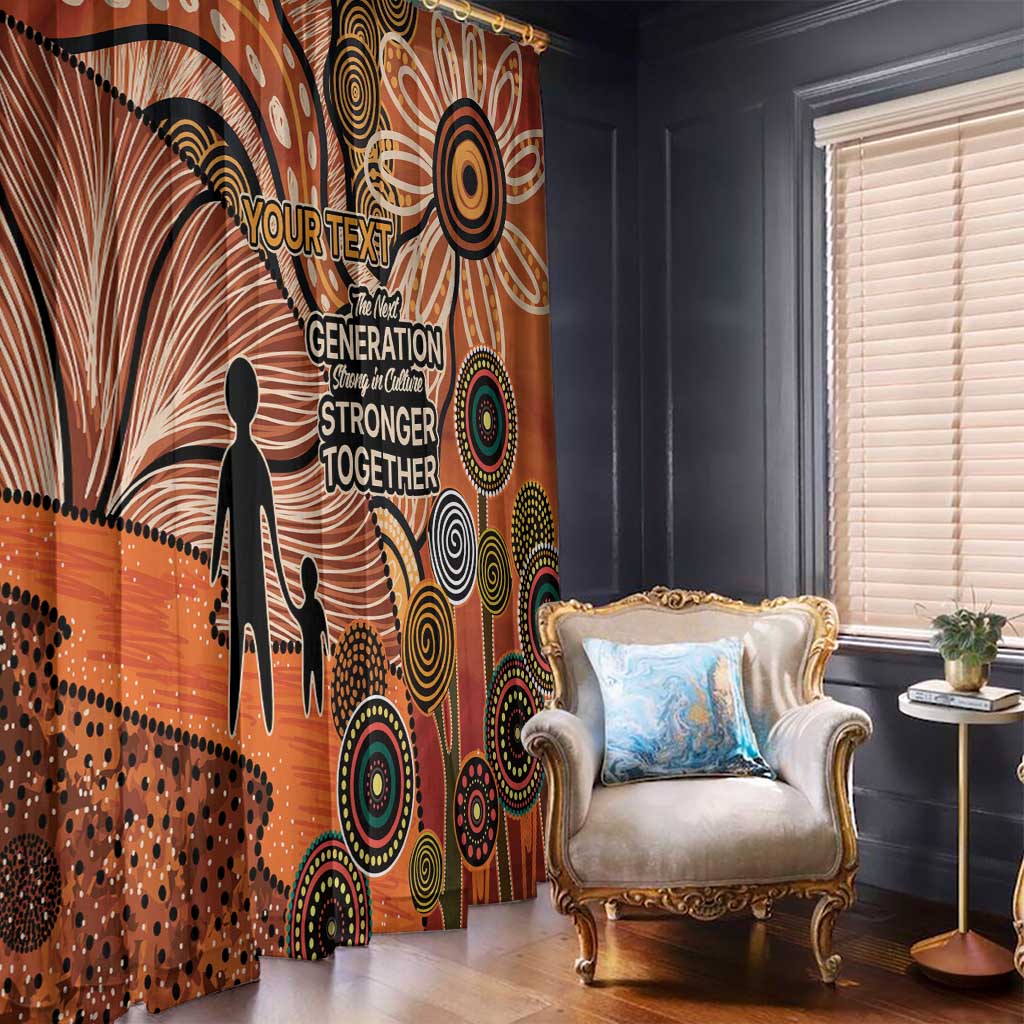 Aboriginal and Torres Strait Islander Children's Day Personalised Window Curtain The Next Generation Strong in Culture