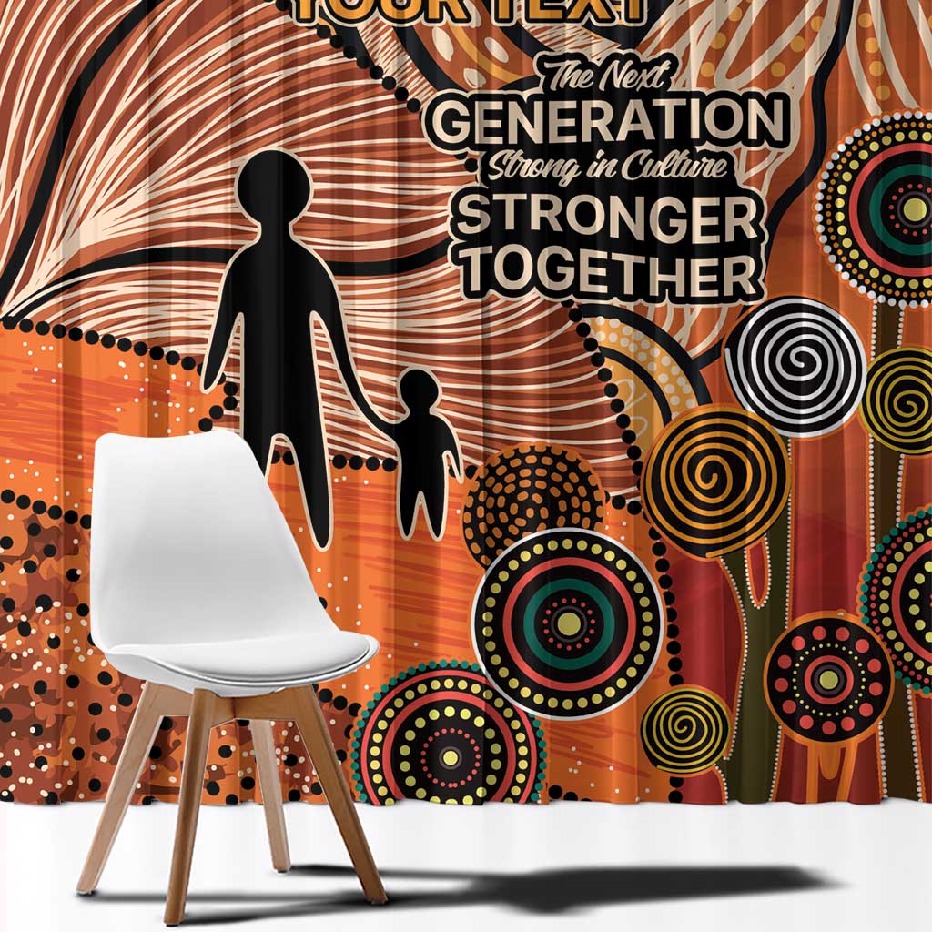 Aboriginal and Torres Strait Islander Children's Day Personalised Window Curtain The Next Generation Strong in Culture