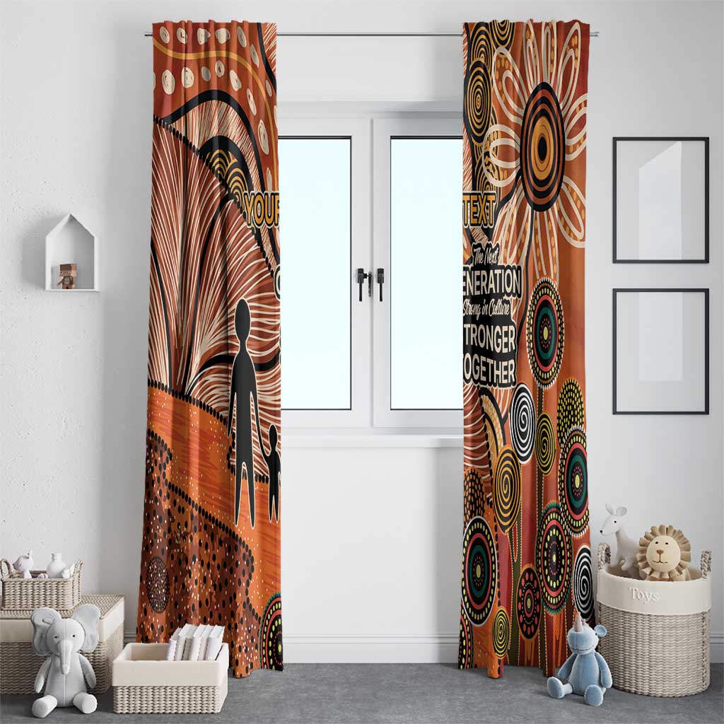Aboriginal and Torres Strait Islander Children's Day Personalised Window Curtain The Next Generation Strong in Culture
