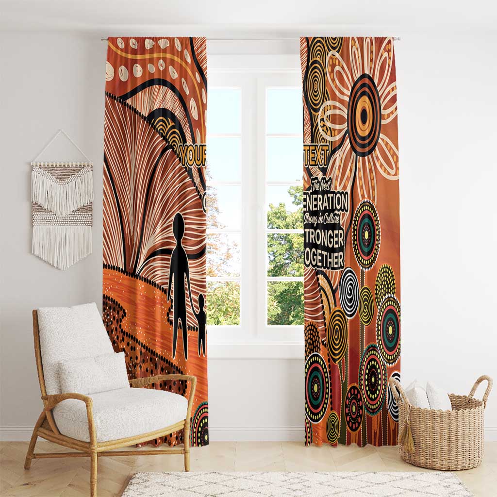Aboriginal and Torres Strait Islander Children's Day Personalised Window Curtain The Next Generation Strong in Culture