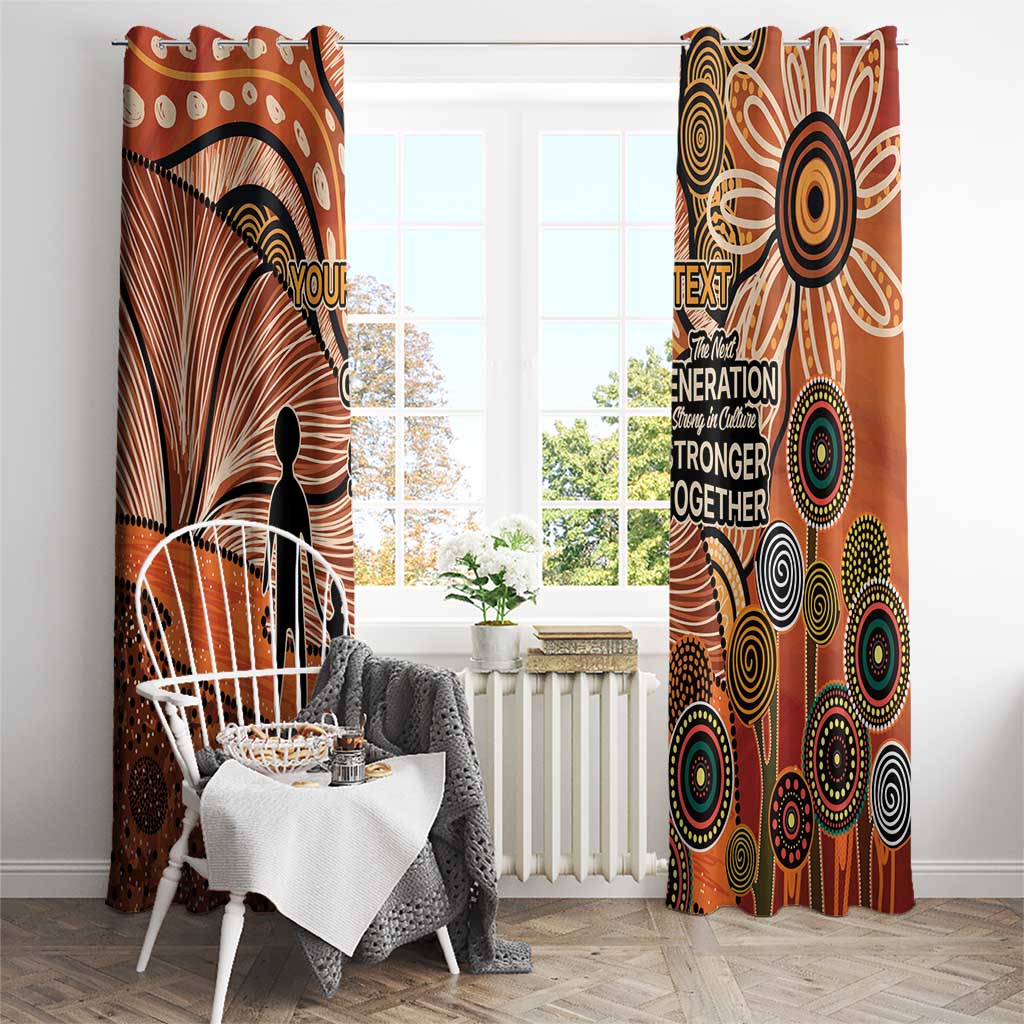 Aboriginal and Torres Strait Islander Children's Day Personalised Window Curtain The Next Generation Strong in Culture