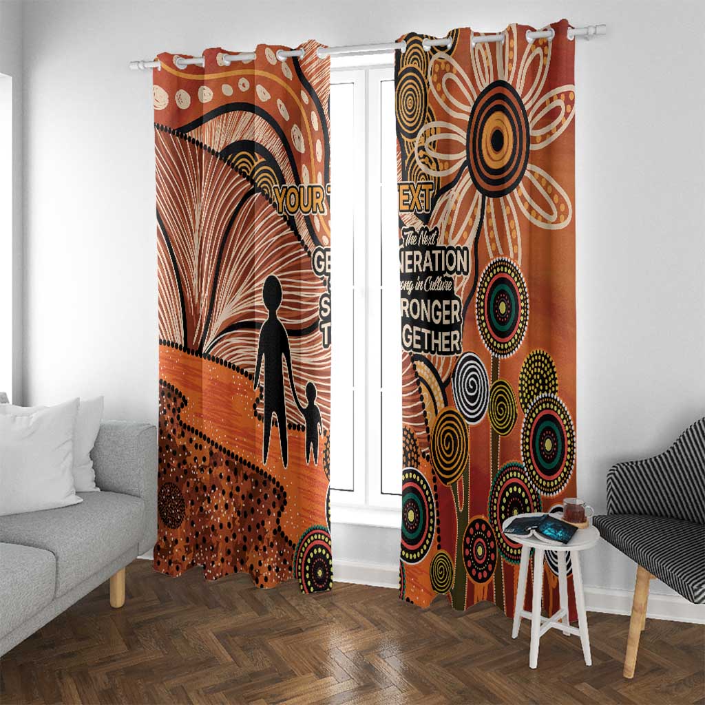 Aboriginal and Torres Strait Islander Children's Day Personalised Window Curtain The Next Generation Strong in Culture