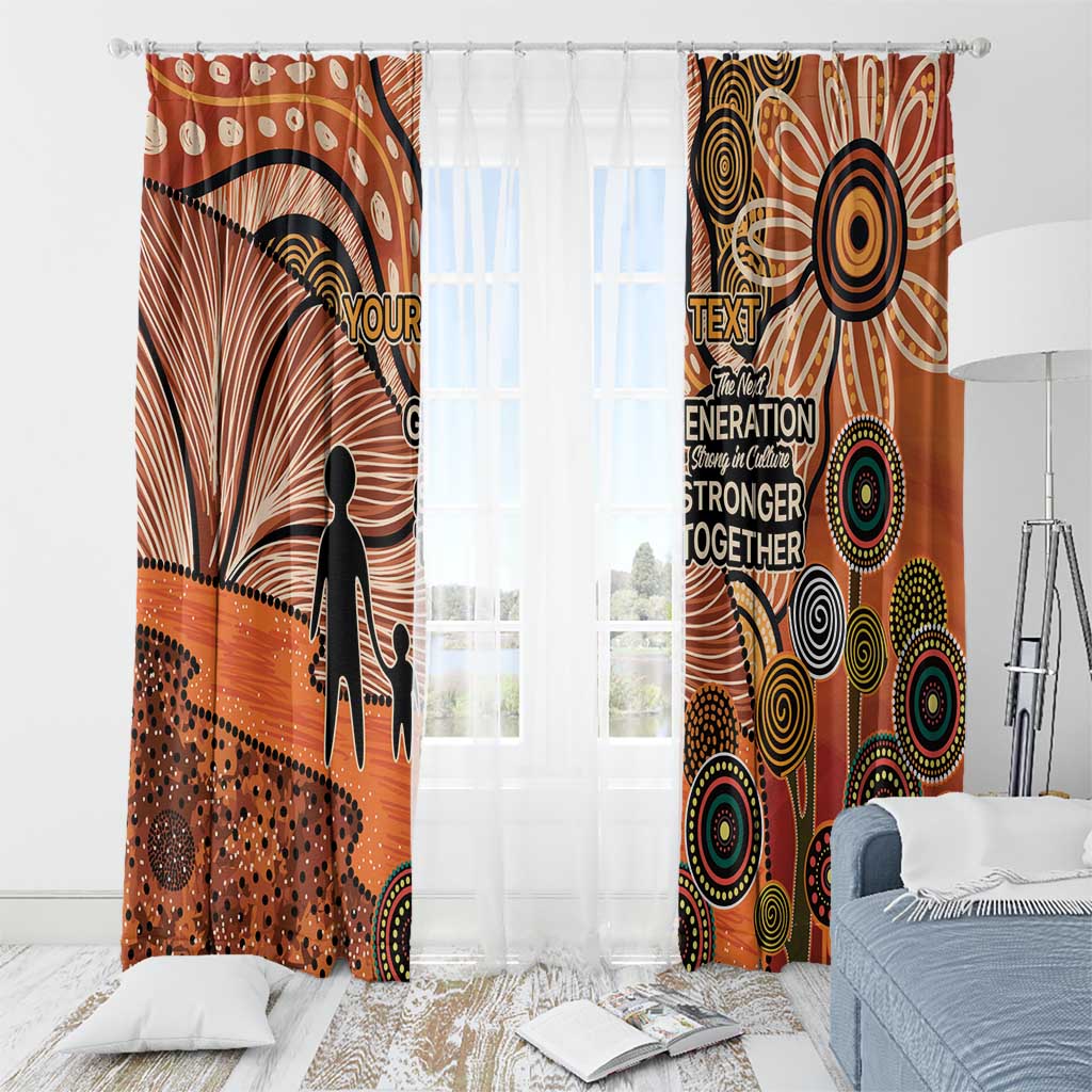 Aboriginal and Torres Strait Islander Children's Day Personalised Window Curtain The Next Generation Strong in Culture
