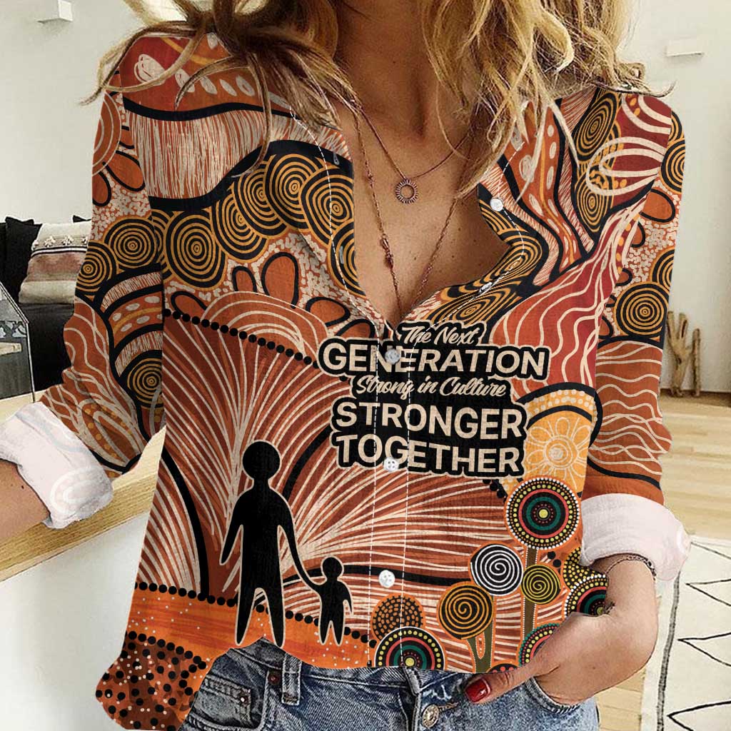 Aboriginal and Torres Strait Islander Children's Day Personalised Women Casual Shirt The Next Generation Strong in Culture