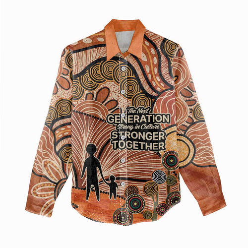 Aboriginal and Torres Strait Islander Children's Day Personalised Women Casual Shirt The Next Generation Strong in Culture
