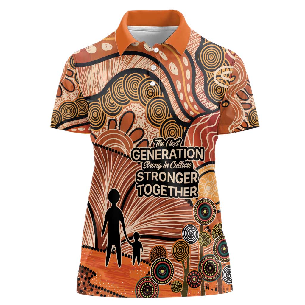 Aboriginal and Torres Strait Islander Children's Day Personalised Women Polo Shirt The Next Generation Strong in Culture