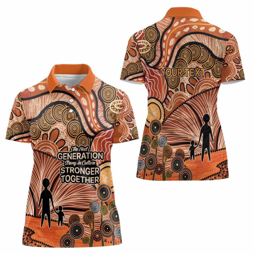 Aboriginal and Torres Strait Islander Children's Day Personalised Women Polo Shirt The Next Generation Strong in Culture