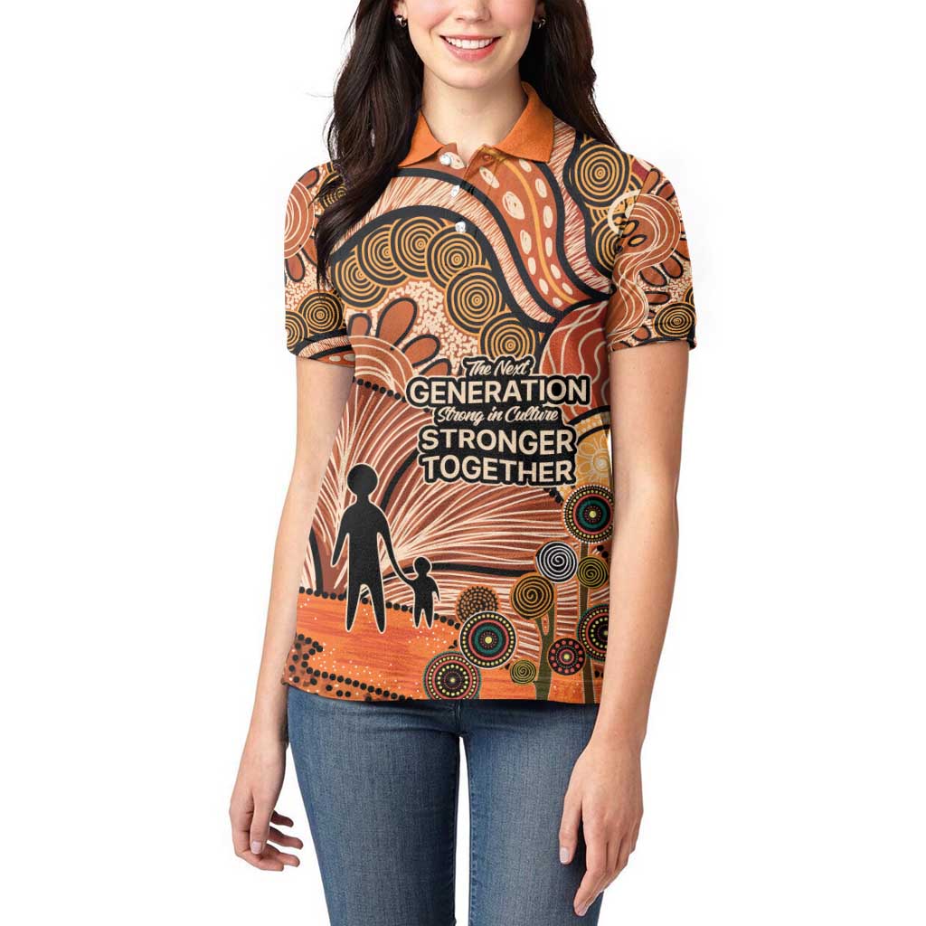 Aboriginal and Torres Strait Islander Children's Day Personalised Women Polo Shirt The Next Generation Strong in Culture