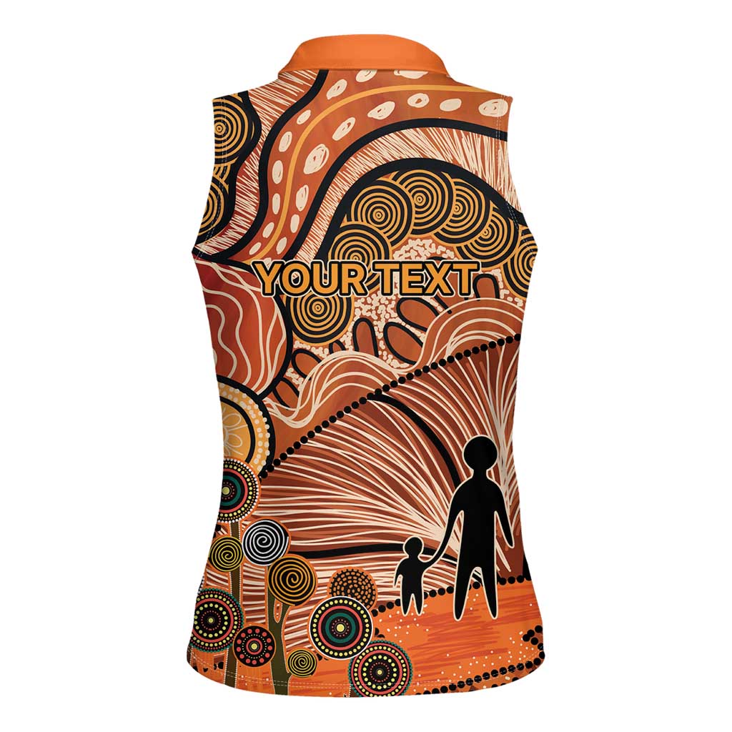 Aboriginal and Torres Strait Islander Children's Day Personalised Women Sleeveless Polo Shirt The Next Generation Strong in Culture
