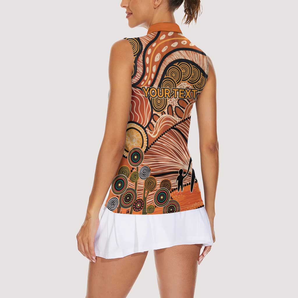 Aboriginal and Torres Strait Islander Children's Day Personalised Women Sleeveless Polo Shirt The Next Generation Strong in Culture