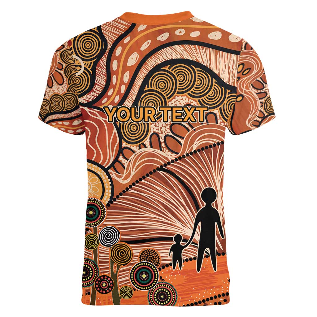 Aboriginal and Torres Strait Islander Children's Day Personalised Women V-Neck T-Shirt The Next Generation Strong in Culture