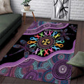 Inspirational Fight Cancers In All Color Personalised Area Rug Dragonfly Aboriginal Art