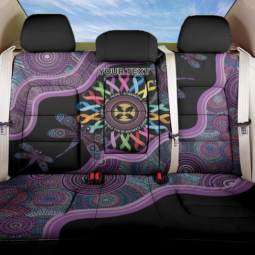 Inspirational Fight Cancers In All Color Personalised Back Car Seat Cover Dragonfly Aboriginal Art