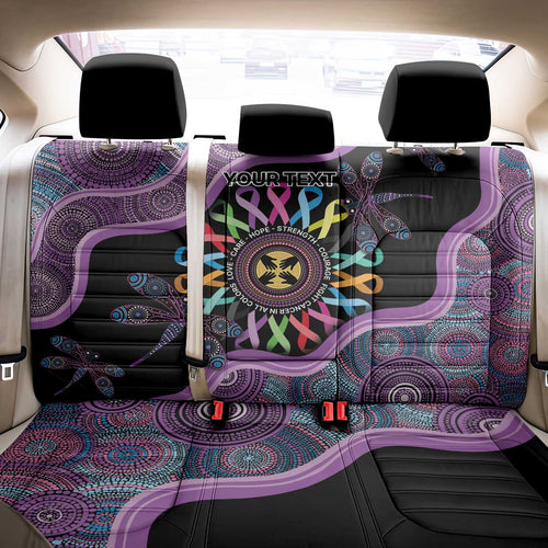 Inspirational Fight Cancers In All Color Personalised Back Car Seat Cover Dragonfly Aboriginal Art
