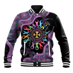 Inspirational Fight Cancers In All Color Personalised Baseball Jacket Dragonfly Aboriginal Art