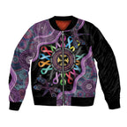 Inspirational Fight Cancers In All Color Personalised Bomber Jacket Dragonfly Aboriginal Art