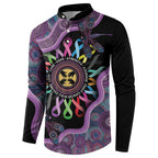 Inspirational Fight Cancers In All Color Personalised Button Sweatshirt Dragonfly Aboriginal Art