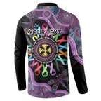 Inspirational Fight Cancers In All Color Personalised Button Sweatshirt Dragonfly Aboriginal Art