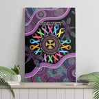 Inspirational Fight Cancers In All Color Personalised Canvas Wall Art Dragonfly Aboriginal Art