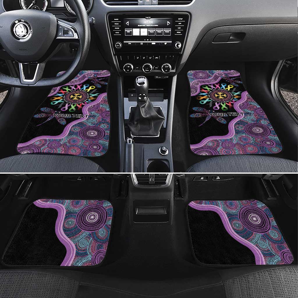 Inspirational Fight Cancers In All Color Personalised Car Mats Dragonfly Aboriginal Art