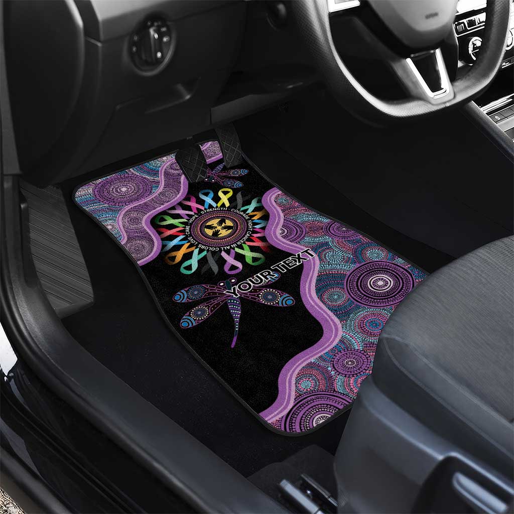 Inspirational Fight Cancers In All Color Personalised Car Mats Dragonfly Aboriginal Art