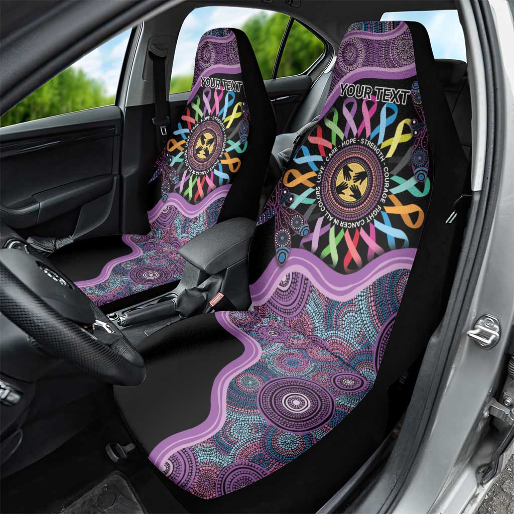 Inspirational Fight Cancers In All Color Personalised Car Seat Cover Dragonfly Aboriginal Art