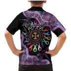 Inspirational Fight Cancers In All Color Personalised Family Matching Mermaid Dress and Hawaiian Shirt Dragonfly Aboriginal Art